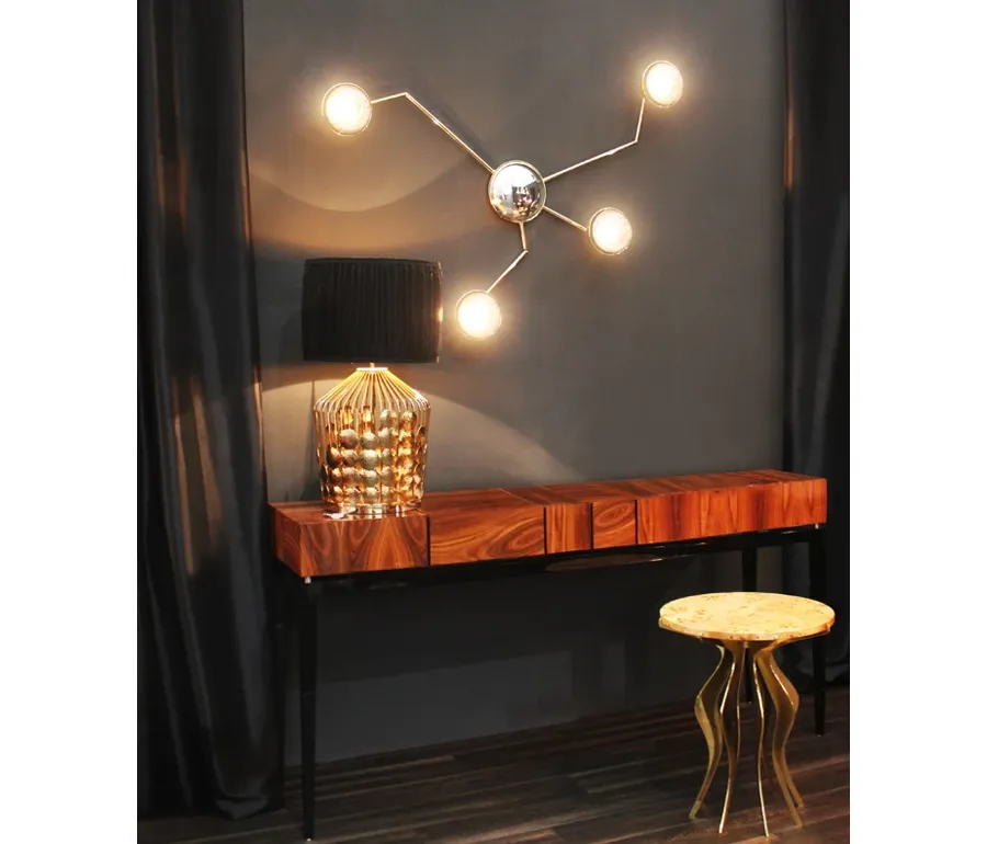 obrazek 1 Oryginalna lampa ścienna Black Widow o czterech ramionach