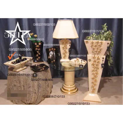 Picture Decorative ceramic fruit basket in beige color