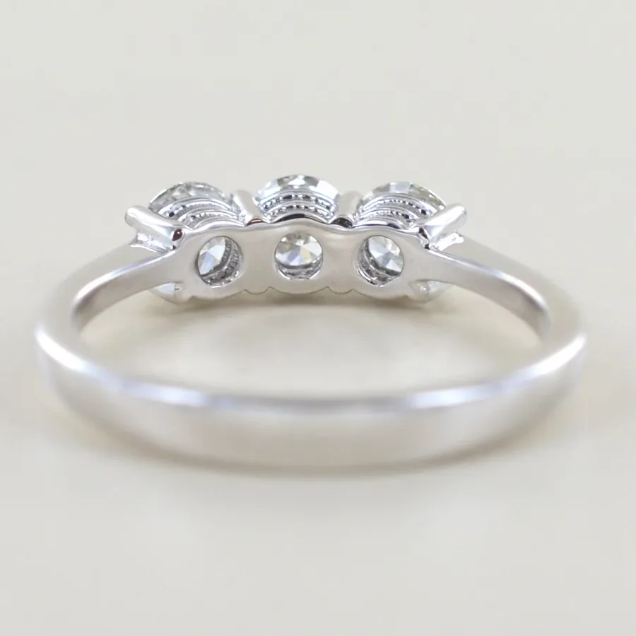 obrazek 6 Duży włoski pierścionek Trilogy z diamentami 0,90 ct