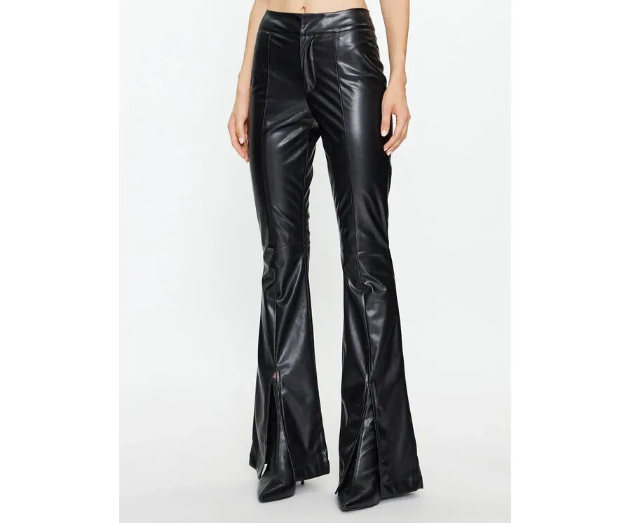 obrazek 1 Silvian Heach Spodnie z imitacji skóry GPA23026PA Czarny Regular Fit