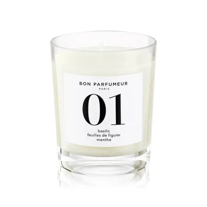 Zdjęcie Bon Parfumeur Candle 01 Basil, Fig Leaf, Mint Świeca zapachowa 180 g