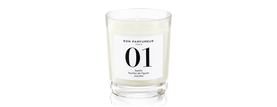 obrazek 1 Bon Parfumeur Candle 01 Basil, Fig Leaf, Mint Świeca zapachowa 180 g