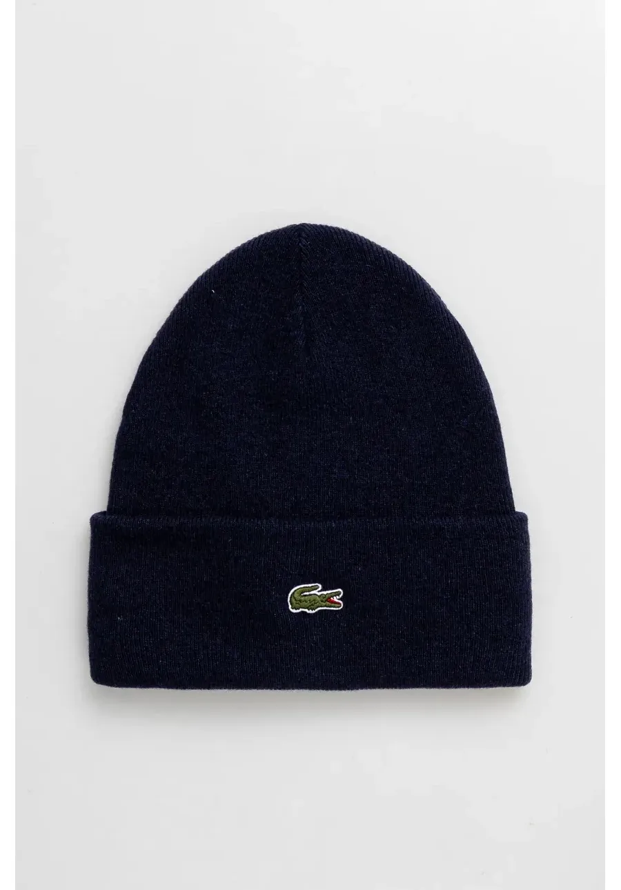 obrazek 1 Lacoste czapka wełniana kolor granatowy wełniana