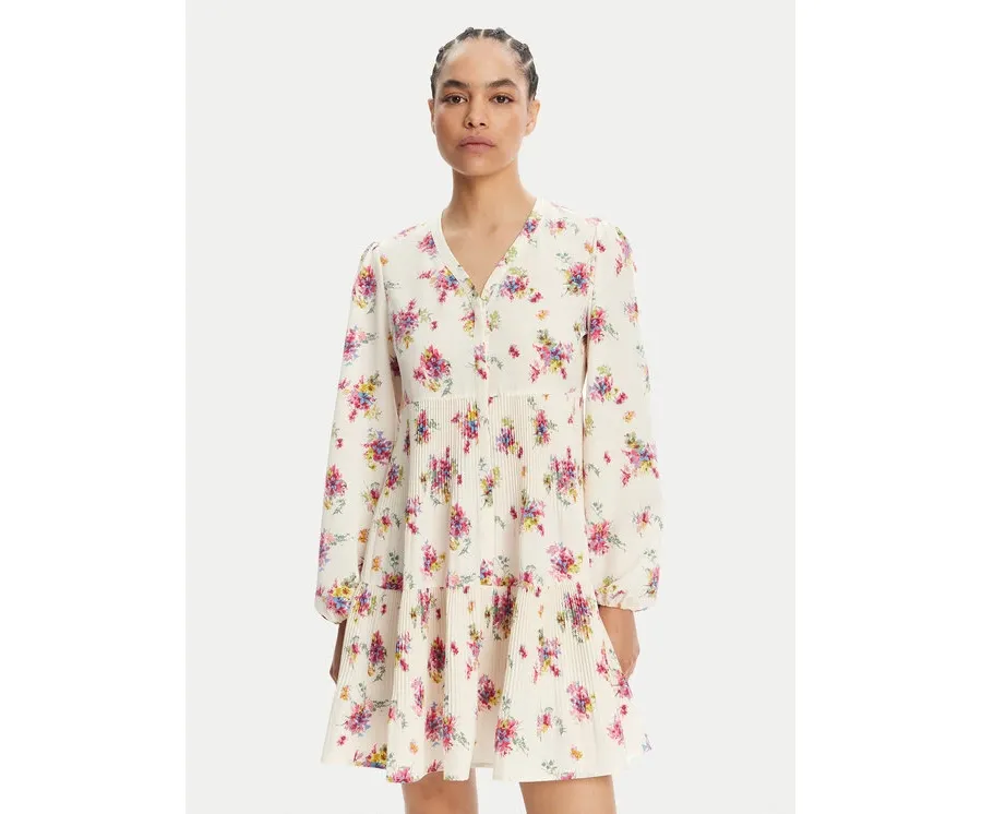 obrazek 1 Liu Jo Sukienka codzienna WA5168 T3786 Écru Relaxed Fit