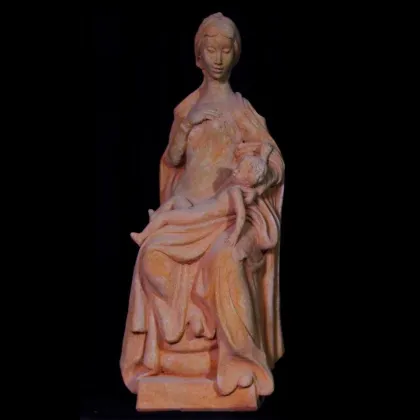 Picture Clay sculpture of Madonna with child - Fornace Masini