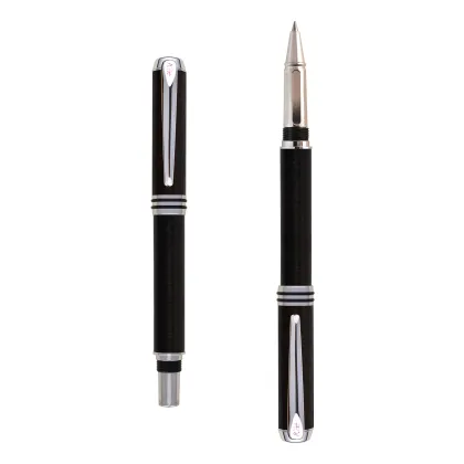 Picture Elegant pen made of ebony wood - Antea Roller Ebano - M'Art
