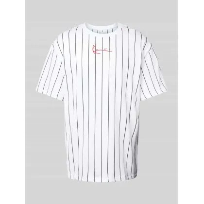 Zdjęcie Karl Kani T-Shirt Signature Pinstripe 6030152 Biały Regular Fit