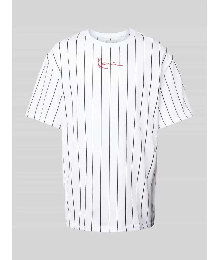 obrazek 1 Karl Kani T-Shirt Signature Pinstripe 6030152 Biały Regular Fit
