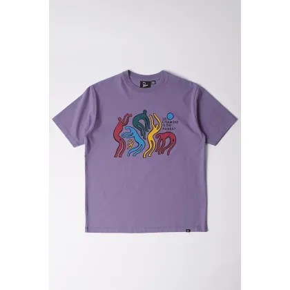 Zdjęcie by Parra t-shirt bawełniany La chambre nuit męski kolor fioletowy z nadrukiem 53105