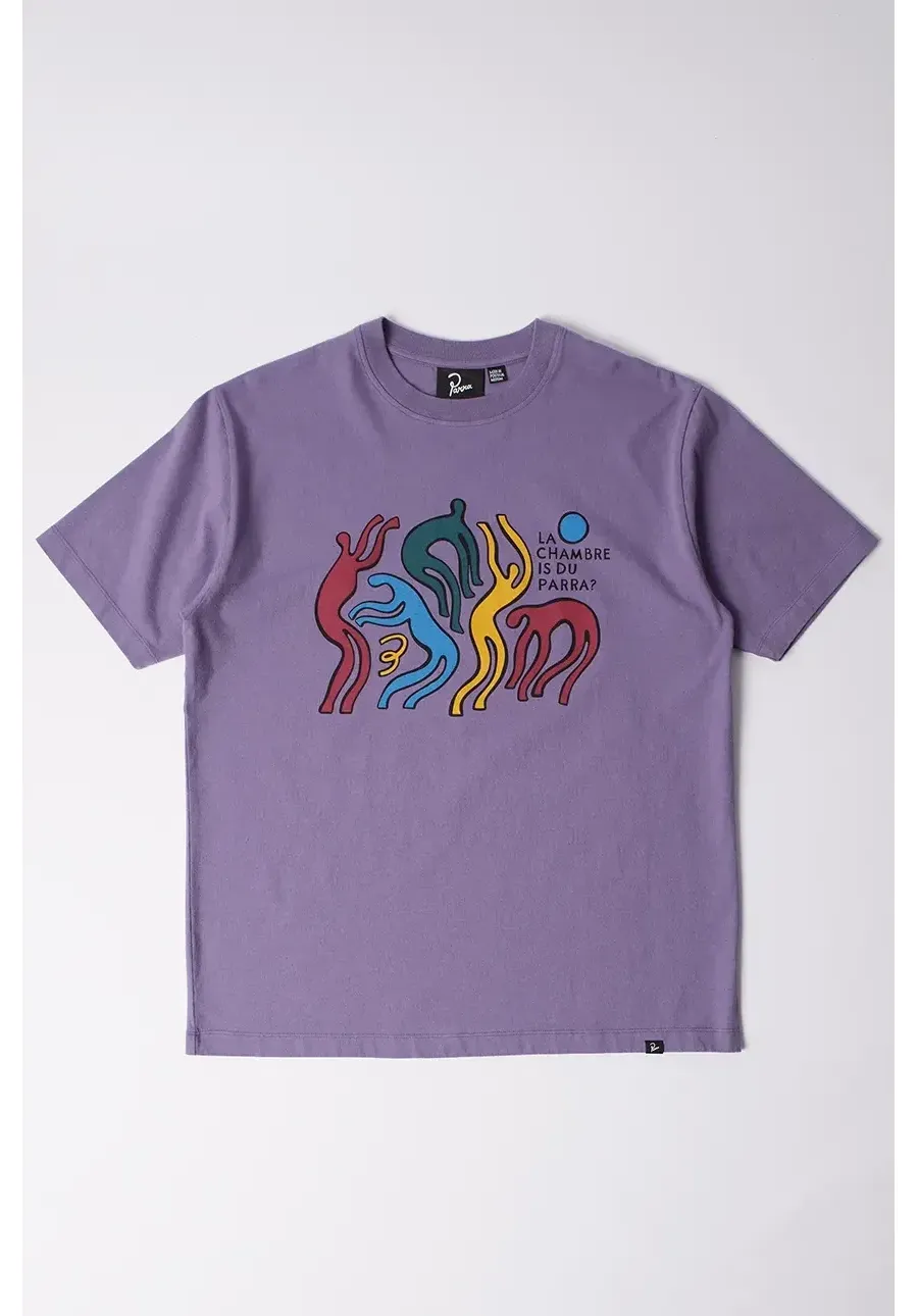 obrazek 1 by Parra t-shirt bawełniany La chambre nuit męski kolor fioletowy z nadrukiem 53105