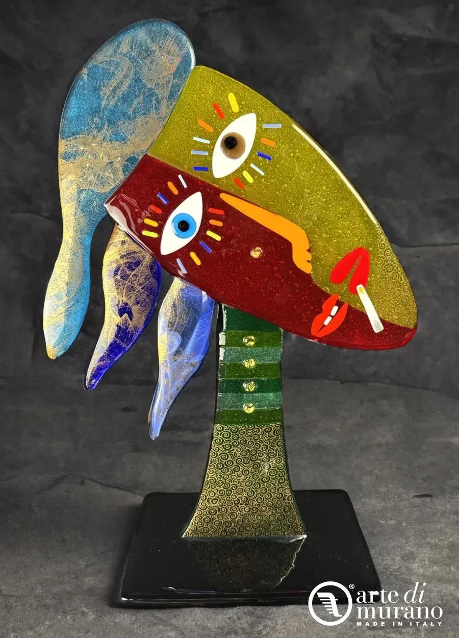 obrazek 1 Abstrakcyjna rzeźba pop-art Modigliani ze szkła Murano