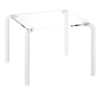Picture Square coffee table made of plexiglass