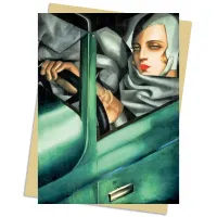 Zdjęcie Pakiet kartek na życzenia (Tamara de Lempicka: Tamara w zielonym Bugatti, 1929) - Flame Tree Publishing