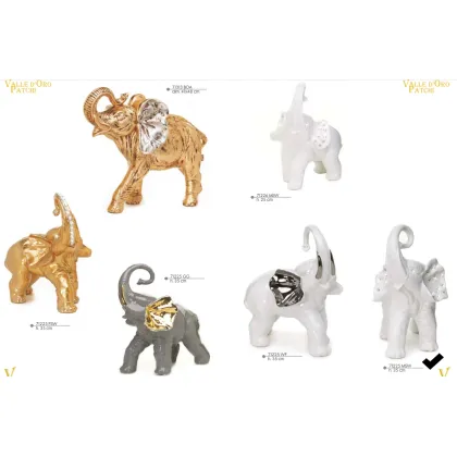 Picture White, matte elephant 35cm - Valle d'oro Patchi