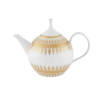 Zdjęcie Dzbanek do herbaty z porcelany Gold Exotic z ozdobnym złotym ornamentem - Vista Alegre