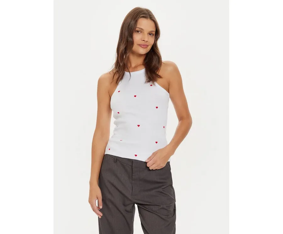 obrazek 1 Noisy May Top 27033216 Biały Regular Fit