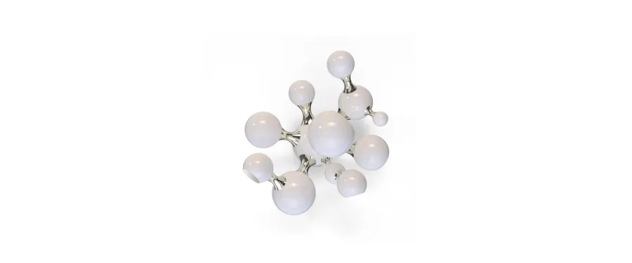 obrazek 6 Stylowa lampa ścienna nawiązująca do atomu