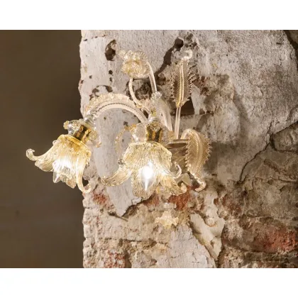 Zdjęcie Zjawiskowy szklany kinkiet wykonany ręcznie - szkło murano prosto z Włoch