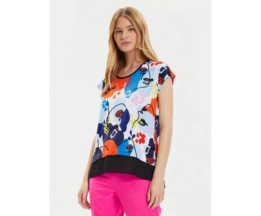 obrazek 1 Joseph Ribkoff T-Shirt 241308 Kolorowy Regular Fit