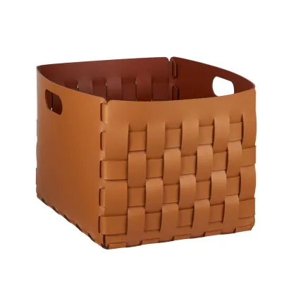 Zdjęcie Stylowy kosz Bottega 35x40xH30 cm w wyjątkowym bursztynowym kolorze