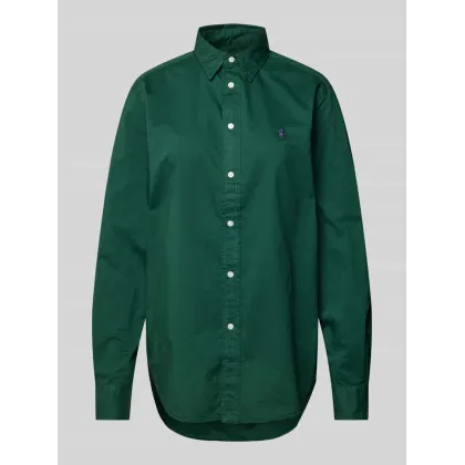 Zdjęcie Bluzka koszulowa o kroju relaxed fit z kołnierzykiem typu kent