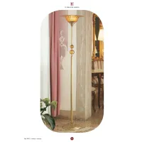 Zdjęcie Lampa podłogowa ze szklaną misą Murano i bursztynowymi kulami - Il Paralume Marina