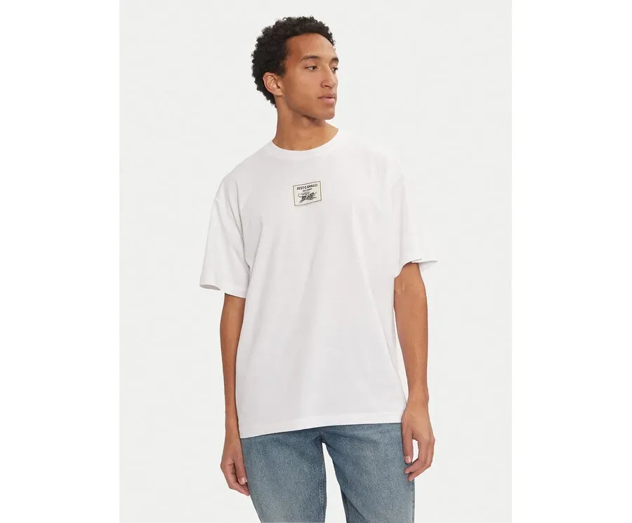 obrazek 1 Just Cavalli T-Shirt 77OAHE14 Biały Regular Fit
