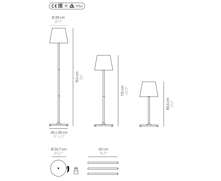 obrazek 3 Bezprzewodowa lampa stojąca Poldina XXL