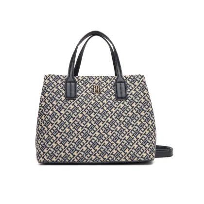 Zdjęcie Tommy Hilfiger Torebka Th Jacquard Satchel AW0AW17444 Granatowy