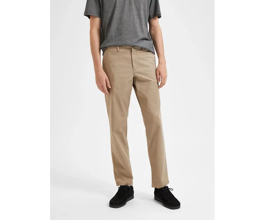 obrazek 1 Selected Homme Spodnie materiałowe New 16087665 Beżowy Regular Fit