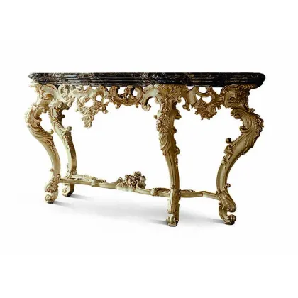 Zdjęcie Klasyczna włoska bogato rzeźbiona konsola