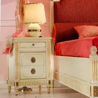Picture Antique solid wood bedside table