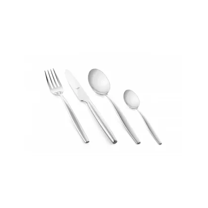 Zdjęcie Elegancki włoski 24-elementowy zestaw sztućców Sassonia ze stali nierdzewnej