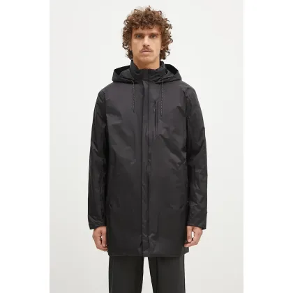 Zdjęcie Rains kurtka Padded Nylon Coat 15480 kolor czarny przejściowa oversize 15480.BLACK