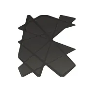 Picture Prestigious mirror made of black glass and black lacquered steel