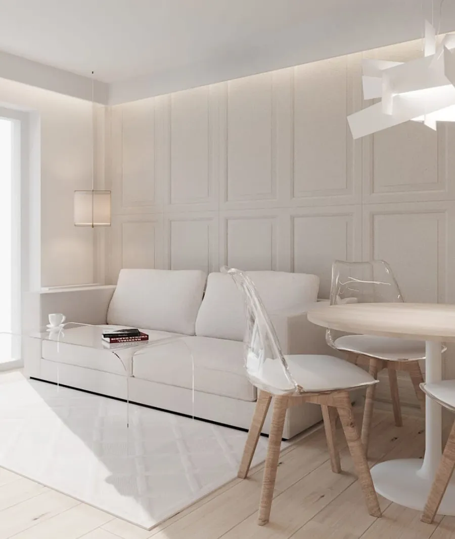 obrazek 1 120x60 cm VT - PB33a (KS kość słoniowa) Rama - panel dekor 3D beton architektoniczny