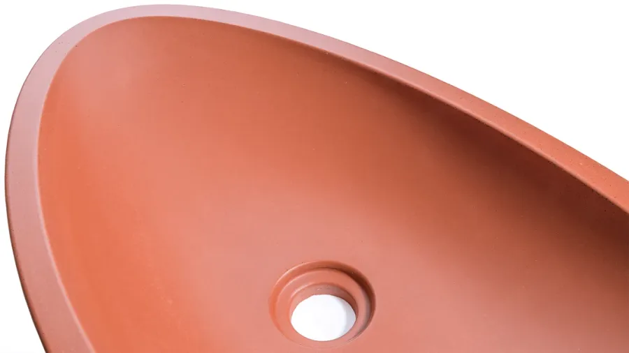 obrazek 4 Designerska umywalka 60 cm ORION BASIC – ceglasty, bez dekoru, bez lakieru