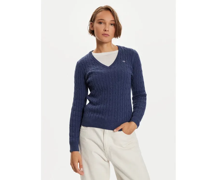 obrazek 1 Gant Sweter 4800101 Granatowy Slim Fit