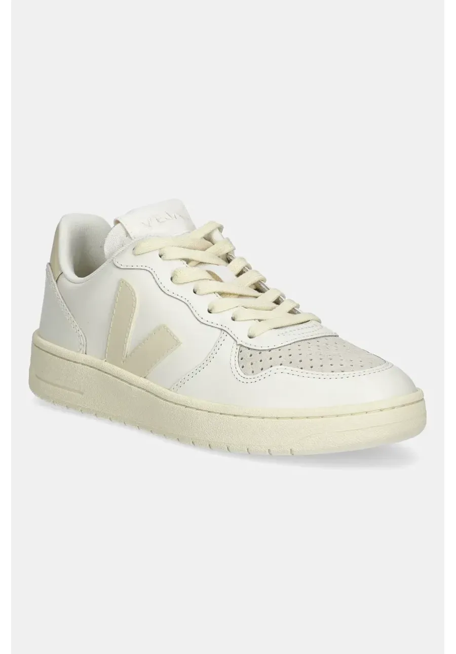 obrazek 1 Veja sneakersy skórzane VI0220498A V-10 LEATHER damskie kolor beżowy VI0220498A
