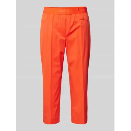 Zdjęcie Spodnie capri o kroju regular fit z pasem z logo