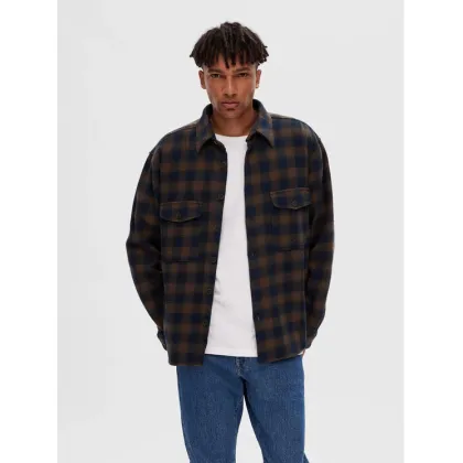 Zdjęcie Selected Homme Koszula 16090168 Brązowy Loose Fit