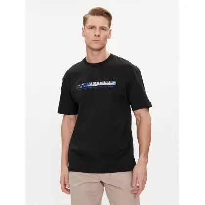 Zdjęcie Calvin Klein T-Shirt Raised Linear Logo K10K112490 Czarny Regular Fit