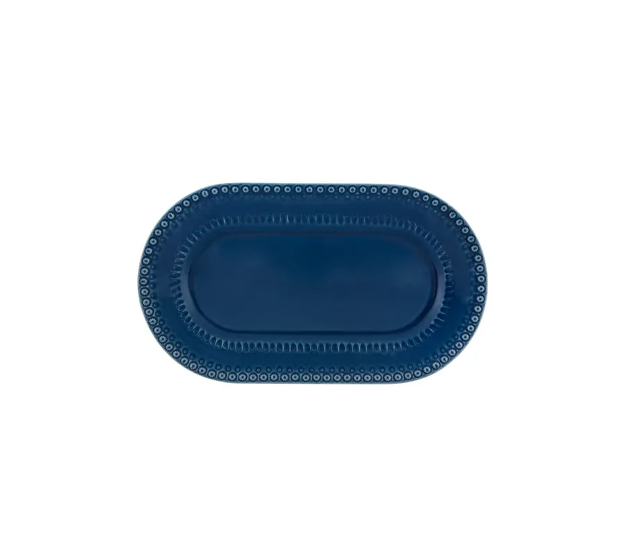 obrazek 1 Piękny niebieski talerz ceramiczny - Bordallo Pinheiro