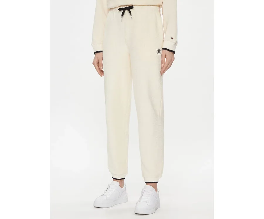 obrazek 1 Tommy Hilfiger Spodnie dresowe WW0WW40602 Écru Regular Fit