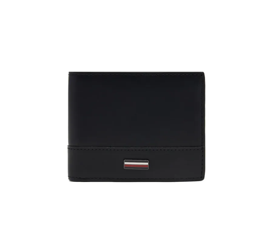 obrazek 1 Tommy Hilfiger Duży Portfel Męski Th Corp Mini Cc Wallet AM0AM13244 Czarny