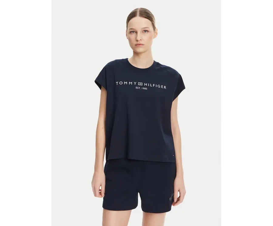 obrazek 1 Tommy Hilfiger T-Shirt WW0WW46113 Granatowy Regular Fit