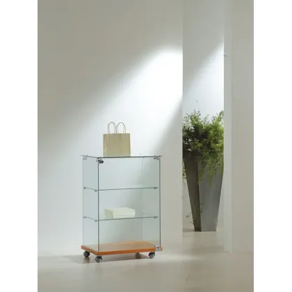 Picture Stylish display cabinet on wheels