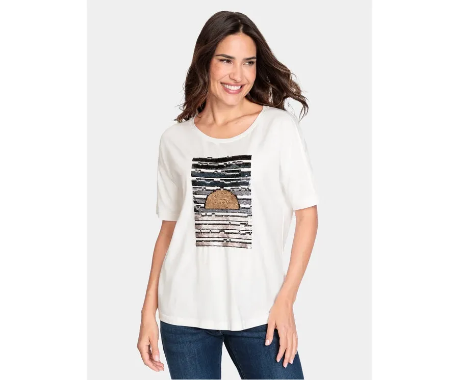 obrazek 1 Olsen T-Shirt 11104751 Biały Relaxed Fit