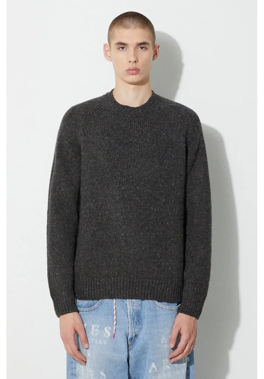 obrazek 1 A.P.C. sweter wełniany męski kolor szary lekki