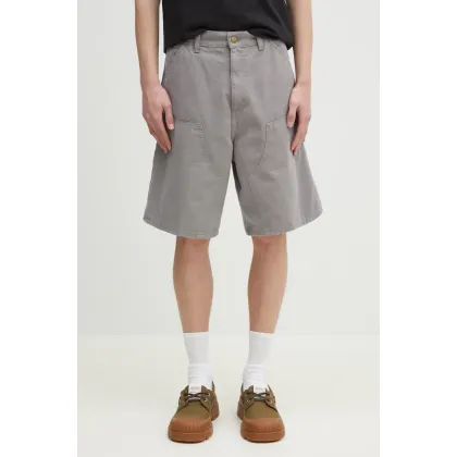 Zdjęcie Carhartt WIP szorty bawełniane Double Knee Short męskie kolor szary I034793.2LR06